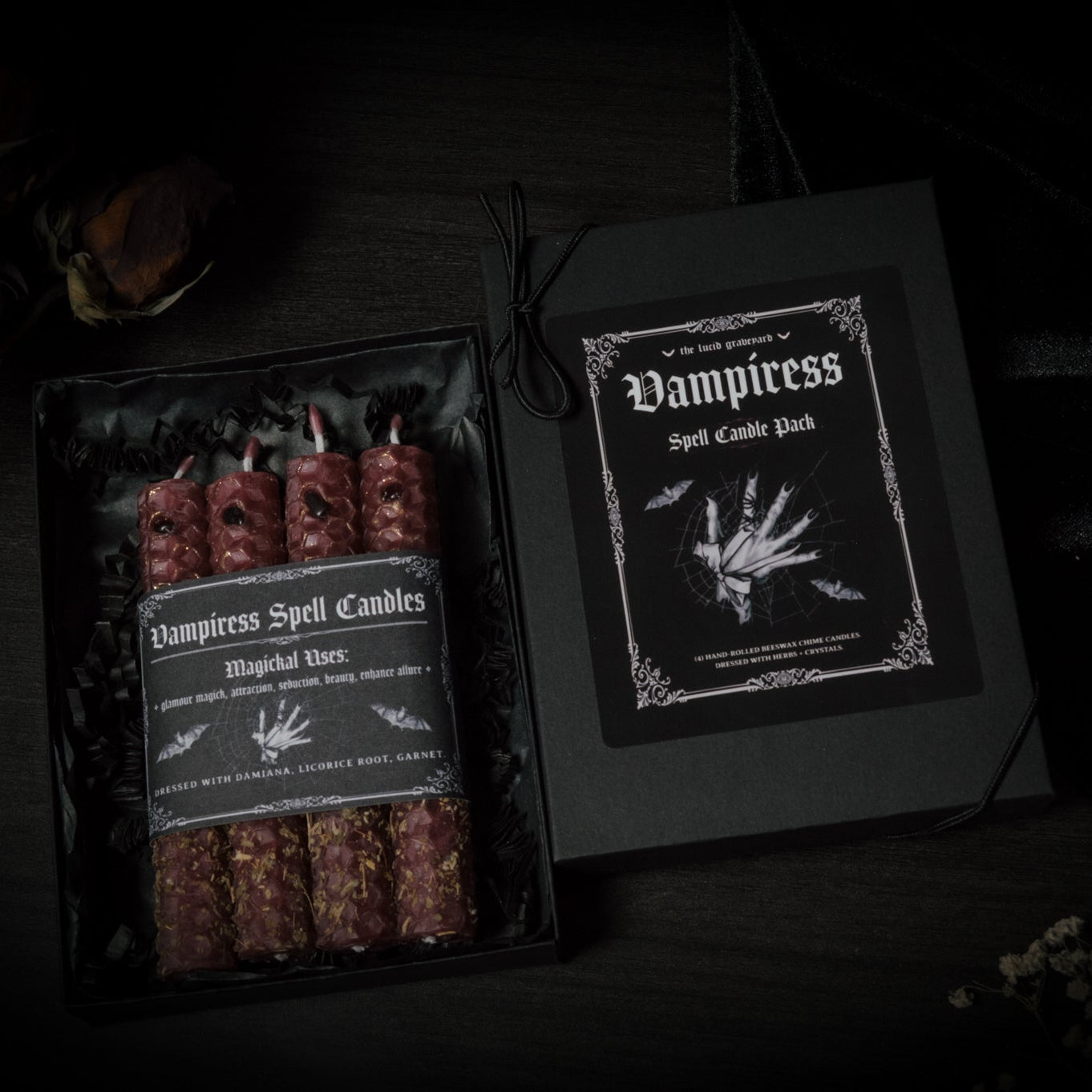 Vampiress Spell Chime Candle Pack – The Lucid Graveyard LLC